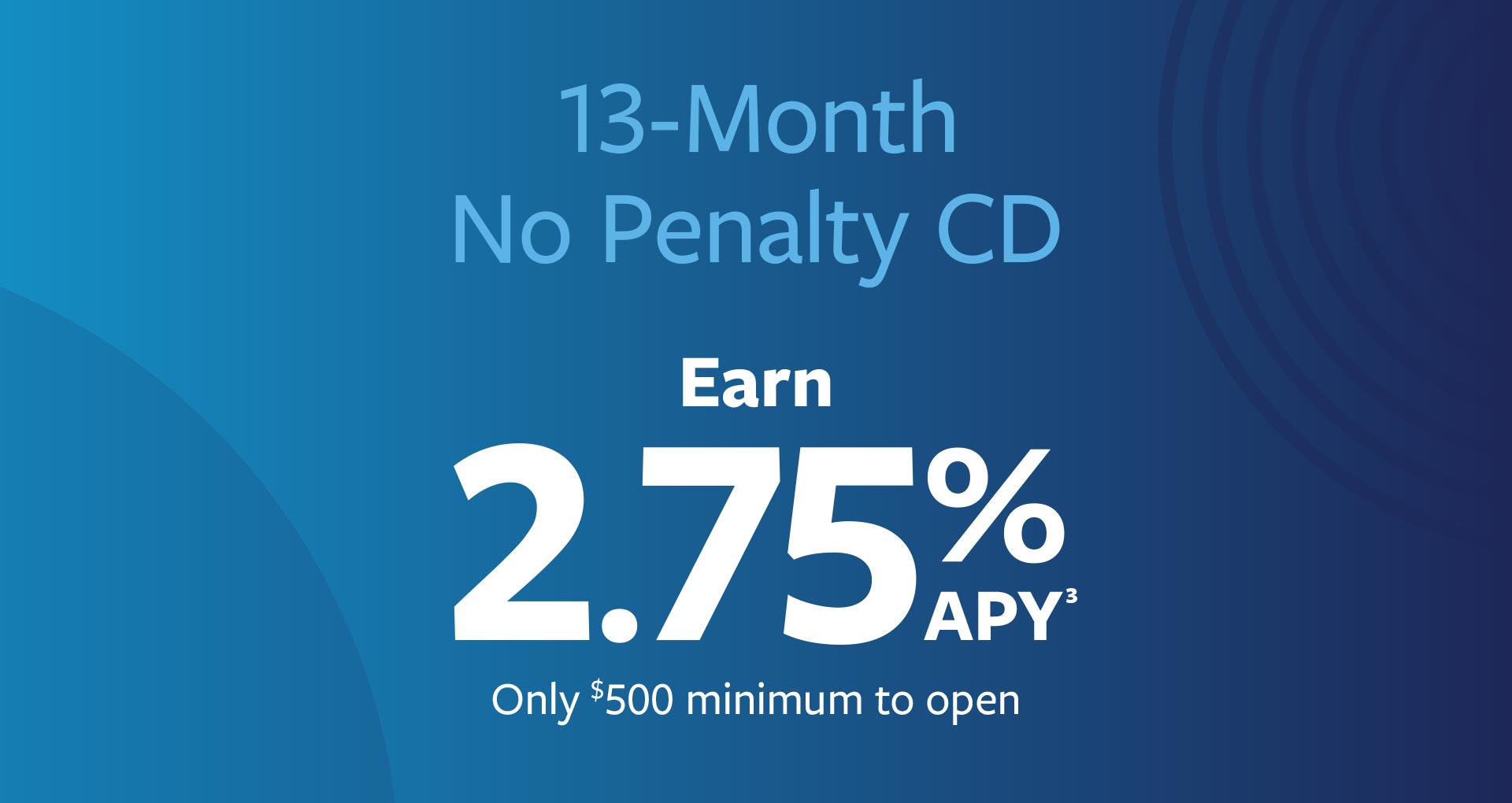 13 month no penalty CD
